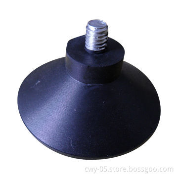 Silicone rubber suction cup with metal screw